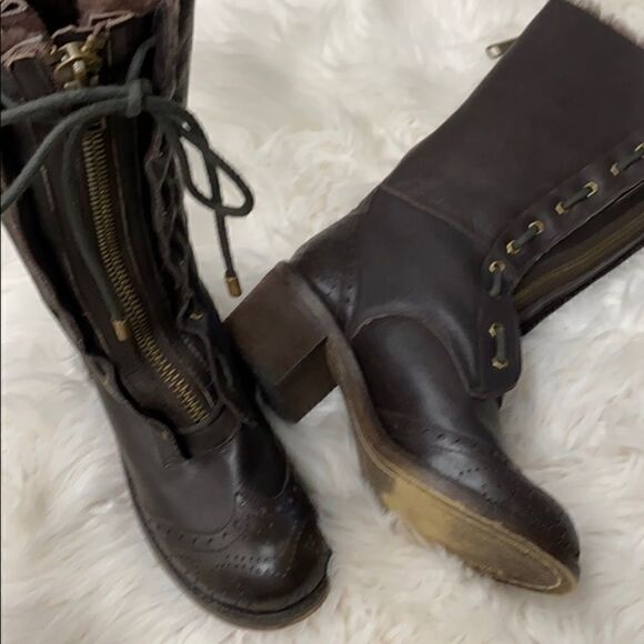 Kelsi Dagger | Mashita Brown Fur Lined Boots | 7.5 - Picture 2 of 7